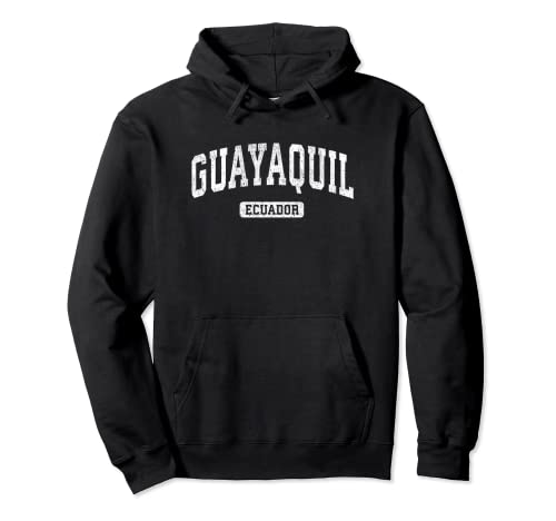 Guayaquil Ecuador - Diseño deportivo vintage Sudadera con Capucha