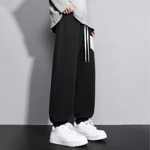 Pantalon de survêtement long droit homme en tissu léger pour le sport