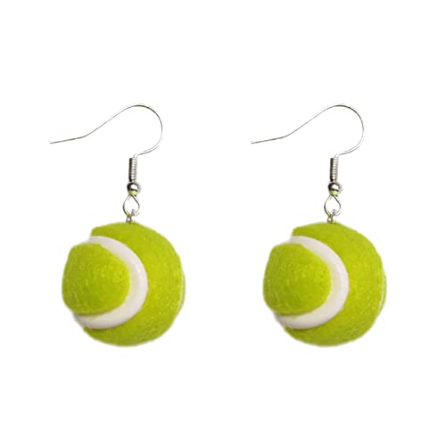 ROSTIVO Tennis Earrings for Women Cute Tennis Lover Jewelry Gift Tennis Ball Earrings