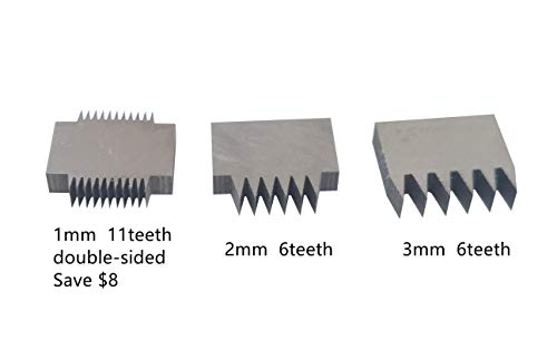 Image of 3-Piece Cross-Cut Tester Replacement Blades Kit - ASTM D3359 Certified 1mm (Double-Sided), 2mm & 3mm Spacing Blades for Adhesion Testers - Universal Fit Most Cross Hatch Cutter Models