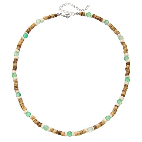 Collier Homme Bohemia en coquille de noix de fer et bijoux surfer d'été