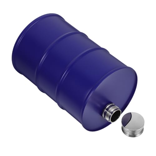 VOSAREA Beer Barrel Flask 750ml Portable Stainless Steel Flask Outdoor Camping Whiskey Bottle for Hiking