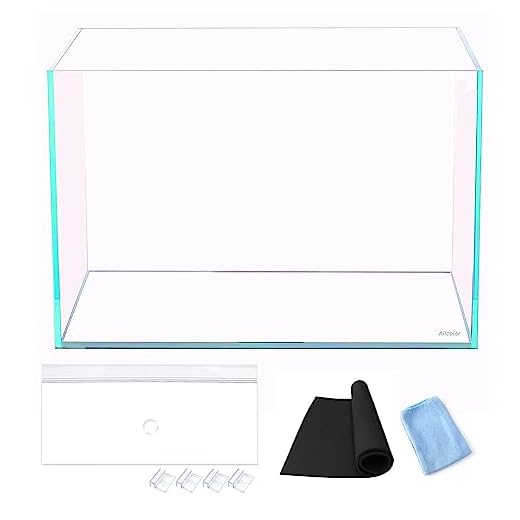 Allcolor Ultra Clear Rimless Aquarium Tank 2-22 gallons Low Iron Glass (9Gal)