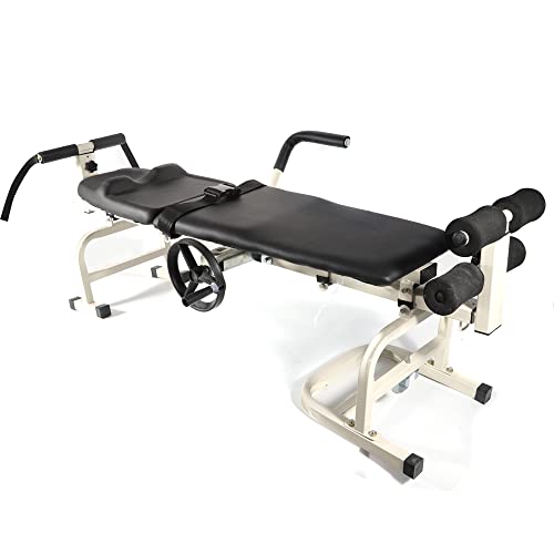 DYRABREST Back Stretch Bench,Lumbar Spine Cervical Traction Table,Back Pain Relief Massage Bed,Body Stretching Device Equipment Relief Home