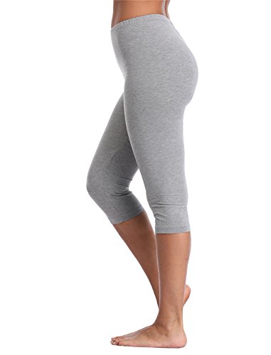 Image of Kotii Women's Lightweight Soft Capri Leggings Crop Leggings 3 /4 Stretch Yoga Pants