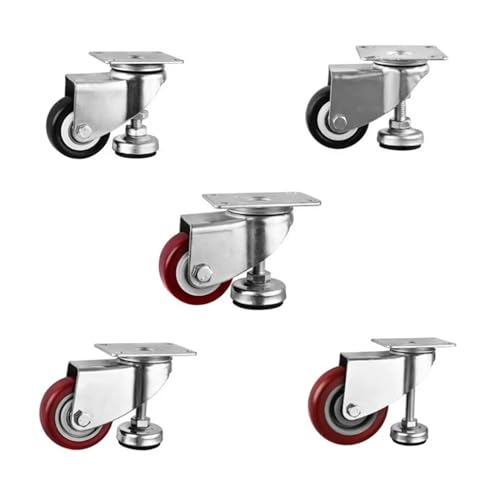 Roulette pivotante PVC 2.5" supérieure avec stabilisateur horizontal - 4
