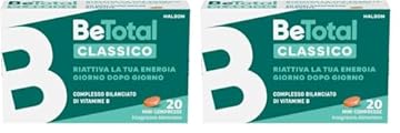 Be-Total Compresse Integratore Alimentare di Vitamina B Riattiva l’Energia, Riduce la Stanchezza, Supporta il Sistema Immunitario, Adulti, 20 Compresse​ (Confezione da 2)