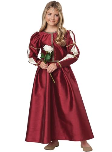 Disfraz infantil Princesa Renacentista talla Large Burdeos miniatura 2