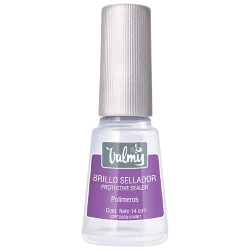 Valmy Brillo Sellador de Esmalte de Uñas para Prolongar la Duración de la Manicura y Pedicura, 14 ml
