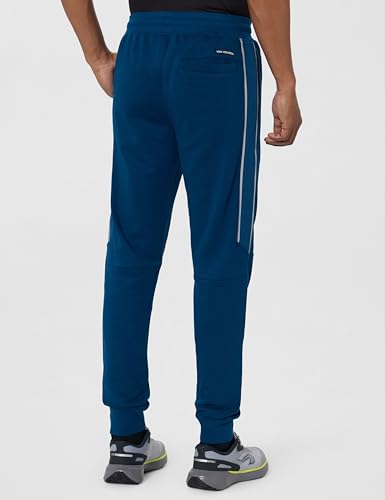 Image of Van Heusen Men's Regular Fit Mid Rise Athleisure Joggers - Drawstring Waist, Side Panel, Twin Pockets