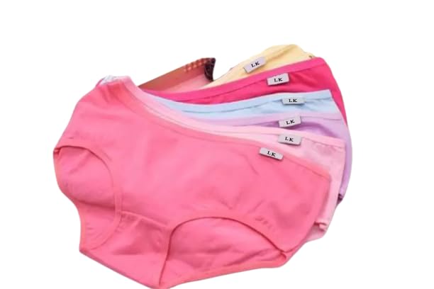 Image of Womens Underwear Cotton Hipster Panties Mid Rise Regular & Plus Size (S to 3XL) (Pack of 6) (Multicolour)