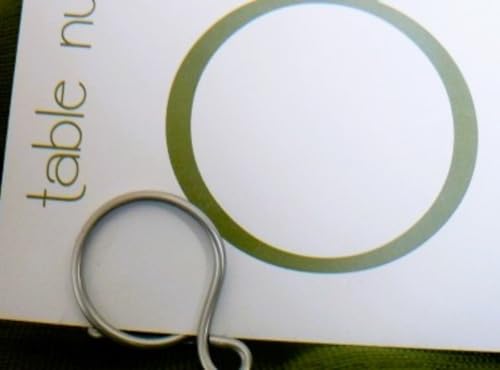 Silver Wire Card Holders For Table Numbers, Menus, Wedding & Party Reception - 6pcs