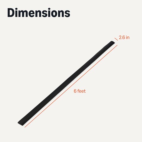 Image of Amazon Basics Floor Cord Cover, 6ft Length, 2.6 inch Diameter, Cable Protector, Black (Pack of 2)