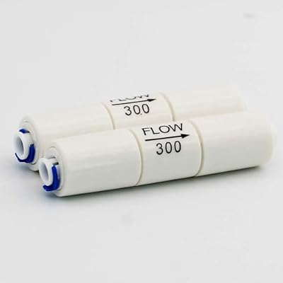 50GPD Flow Restrictor 300CC 1/4" Quick Connect for RO Reverse Osmosis (Pack of 2)