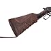 WAYNE'S DOG Canvas Leather Recoil Reducing Pad Stock Extension Cover Buttstock Cheek Rest with Rifle Shell Holder (No Shell Slots(Ambidextrous), Coffee)