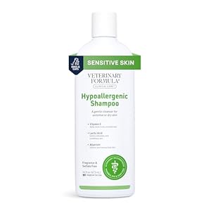 Veterinary Formula Clinical Care Hypoallergenic Shampoo for Dogs and Cats, 16 oz – No Harsh Ingredients – Fragrance-Free Pet Shampoo for Allergies and Sensitive Skin, Promotes Healthy Skin and Coat