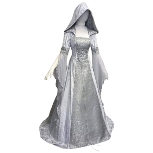 Renaissance Costume Women Corset Dress Hooded Dress Witch Costume Women - image 4