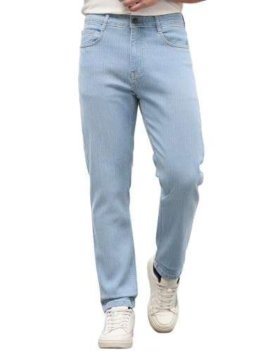 Image of Urbano Fashion Men's Straight Fit Washed Denim Jeans Stretchable