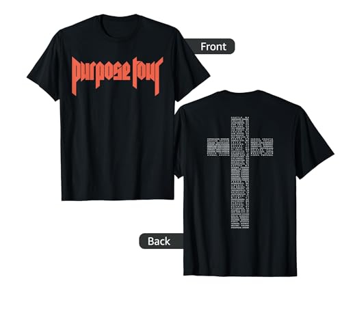 Justin Bieber Official Purpose Tour Cross Dateback T-Shirt