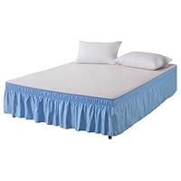 Mantovana giroletto con angoli divisi, colore verde, per letto matrimoniale da 30,5 cm, mantovana giroletto con volant e angoli divisi, per letto matrimoniale