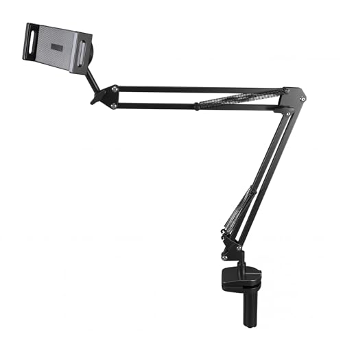Support Tablette Lit 360° pour Écrans 4,7 à 13 Pouces et Surfaces de 6,5 cm Max