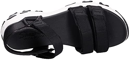 Skechers Femme D'lites Fresh Catch Sandale, Noir, 41 EU