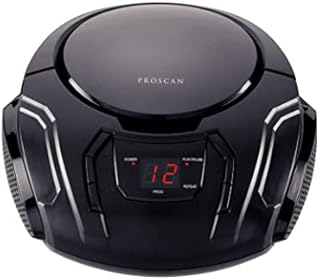 PROSCAN Elite Portable CD Boombox with AM/FM Radio (Black)