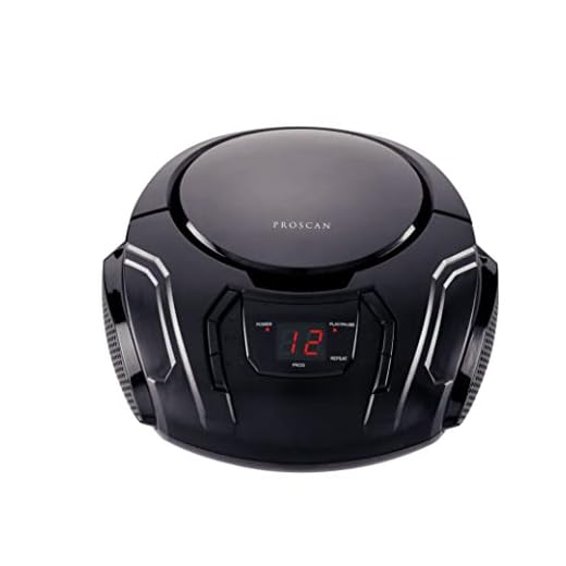 PROSCAN Elite Portable CD Boombox with AM/FM Radio (Black)