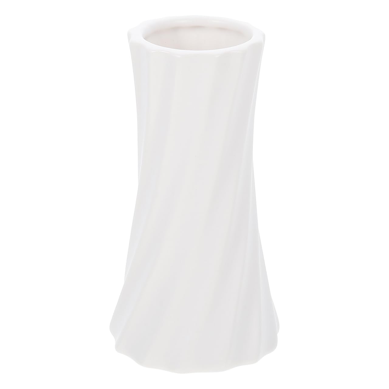 Petit vase en céramique blanche PRETYZOOM pour éviter les bouquets tombants