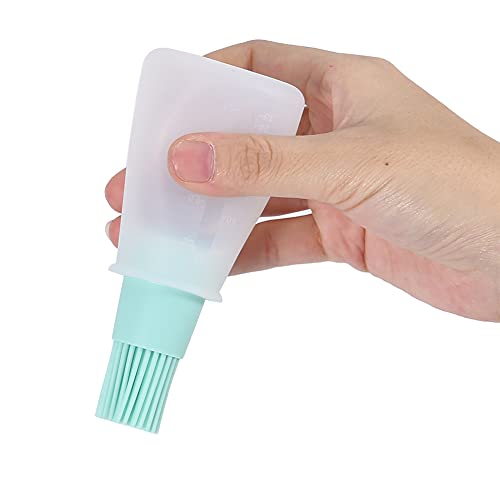 2Pcs Silicona BBQ Pastry Basting Brush Cepillo de botella de salsa de aceite(Verde)
