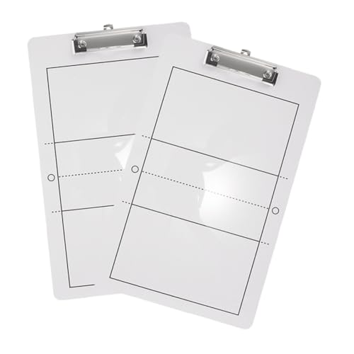 Abaodam 2pcs Volleyball Board for Volleyball Field Clipboard Play Volleyball Strategy Board Sports Sports Ball Board White PVC