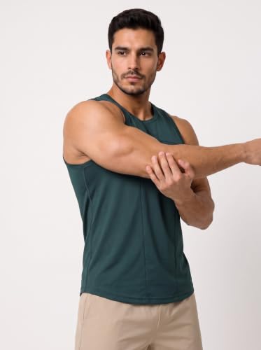 Image of CHKOKKO Men's Workout Gym T-Shirt Lightweight Sleeveless T-Shirt