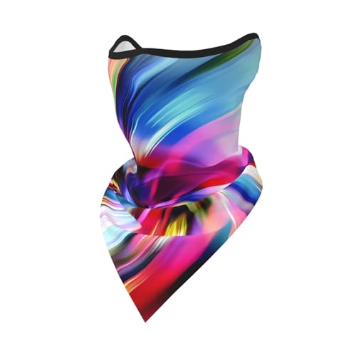 POEZJZW Bandana colorida con estampado de teñido anudado, bufanda para la cara, calentador de cuello, multifuncional, sin costuras