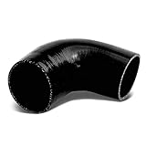 1.75 inches To 2 inches 90 Degree Elbow Turbo/Intercooler/Intake Piping Coupler Reducer Silicone Hose (Black)
