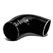 1.75 inches To 2 inches 90 Degree Elbow Turbo/Intercooler/Intake Piping Coupler Reducer Silicone Hose (Black)