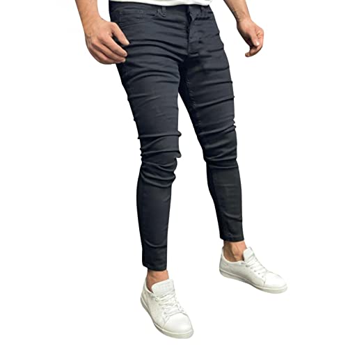 Realdo Mens Slim Fit Stretch Jeans Casual Performance Skinny Motion Athletic Tapered Jean Sports Full Length Denim Pants
