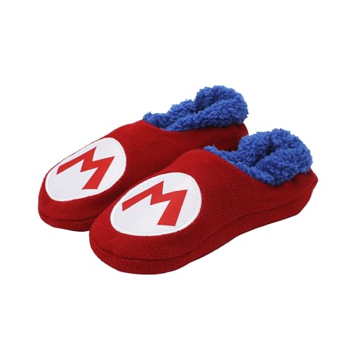 Super Mario Bros Mario Patch Red Slipper Socks - Main Image