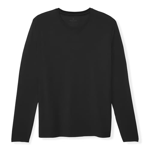 Tommy John Men's Second Skin Long Sleeve Sleep Shirt - Cool Comfortable Pajama Lounge Crew Neck T-Shirt