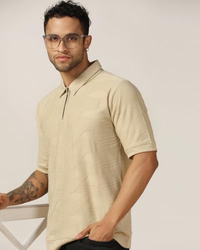 Image of Leriya Fashion Mens t Shirt | Textured t Shirts for Men| Oversized t-Shirt for Men