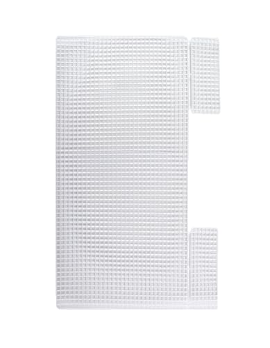 Kit com 3 TELAS PLASTICO 18.5x10.7cm para bolsas artesanais - CIRCULO - BRANCA