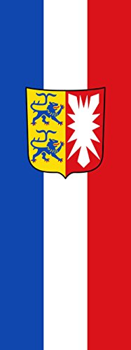 Drapeau Schleswig-Holstein anti-enroulement format portrait 6m²