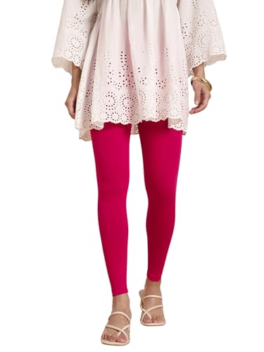 Image of TWIN BIRDS Super Stretchable Cotton Elasthane Fabric Ankle Length Leggings for Women