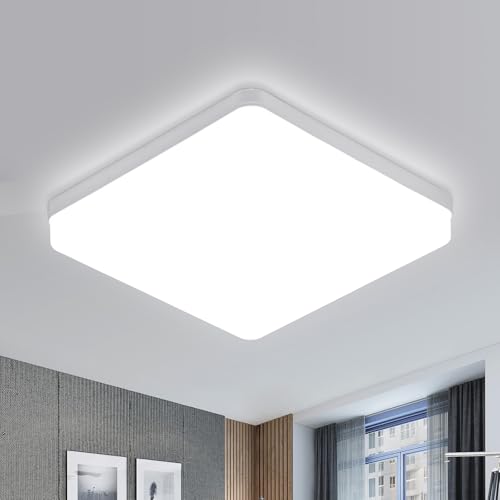 Comely LED Deckenleuchte, 36W Quadratisch Deckenlampe Badezimmer IP44 Wasserdichte, 6500K Kaltweiß Deckenbeleuchtung LED für Küche Badezimmer Balkon Wohnzimmer Schlafzimmer Korridor Keller – Bild 3