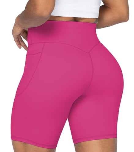 Image of Sunzel No Front Seam Biker Shorts for Women with Pockets, Yoga Workout Gym Bike Shorts with Tummy Control | 3, 5 Or 8-Inch Inseam, High Waisted, No Front Seam, Side Pockets, Buttery Soft, Compression Fit, Squat Proof, Tummy Control