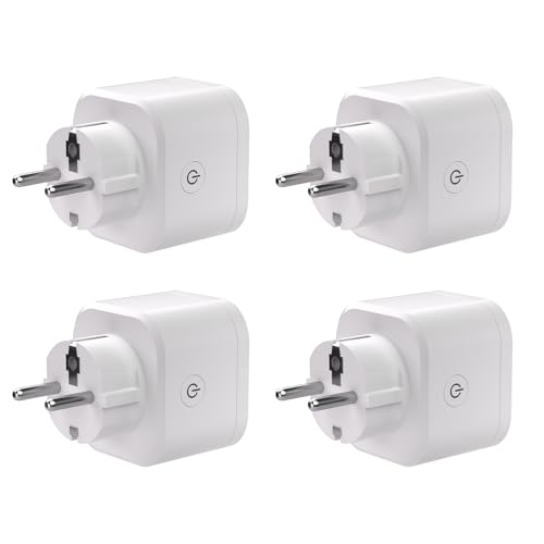 SONOFF - SONOFF S61s Prise Connectée WiFi 16A/3840W – Contrôle à Distance & Vocal, Mesure de Consommation Électrique, Minuterie Intelligente, Compatible Matter avec Alexa, Google & Apple Home (Pack de 4)