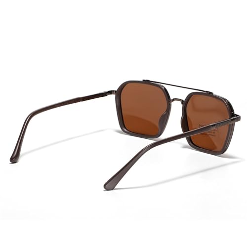 Square Men Sunglasses Polarized Women Driving Glasses Twin Beams Frame3