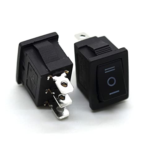 Interrupteur à bascule KCD1 mini 3 broches marche arrêt marche 21x15mm noir - 5