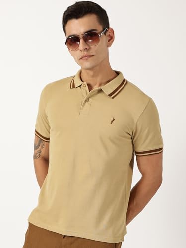 Image of Thomas Scott Men's | Solid | Half Sleeve | Regular Fit | 100% Cotton | Polo Collar | Button Closer | Casual Tshirt