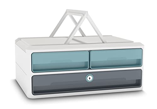 Image of CEP Moov'up Secure Module 3 Drawers Lockable Mint Grey