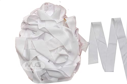 Image of M.G ENTERPRISE T-Shirt Yarn White (250 gm) Art Craft Soft Fingering Crochet Hook Yarn, Needle Knitting Yarn Thread Dyed